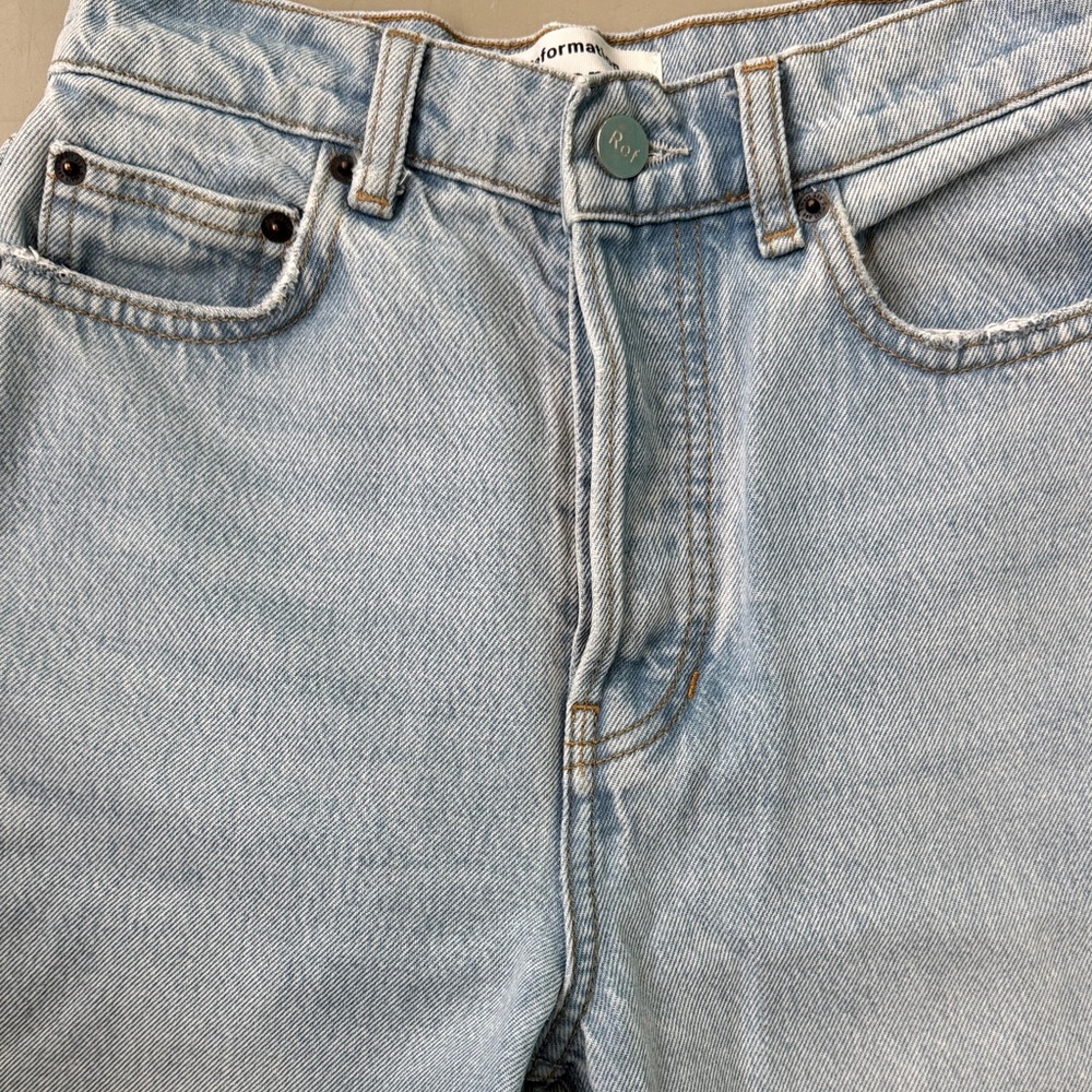 Reformation Tahoe Light Blue High-Waisted Jeans Size 24 - Picture 2 of 5